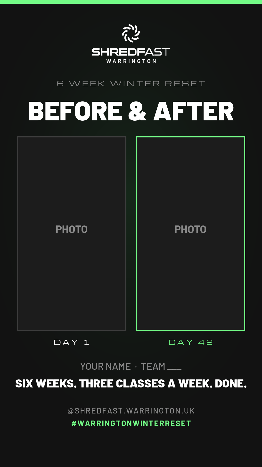 Before and after story template